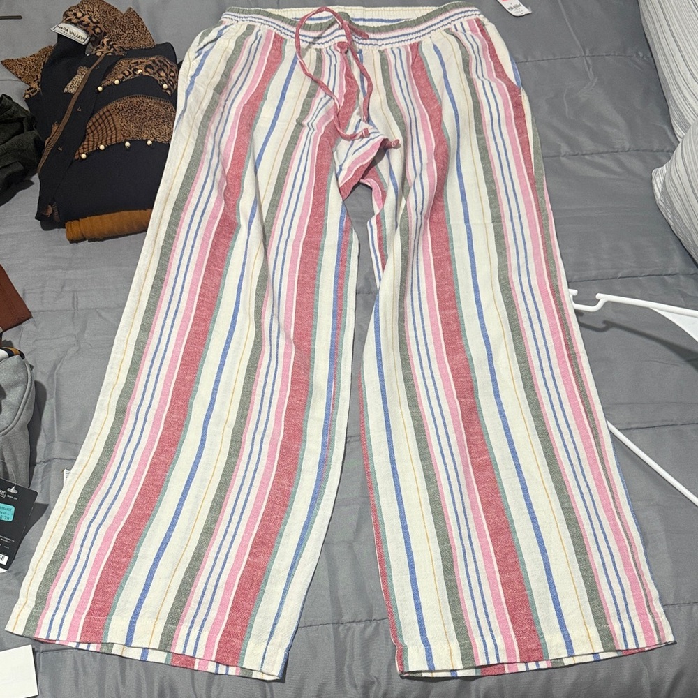 Old Navy Red and Blue Striped Pants